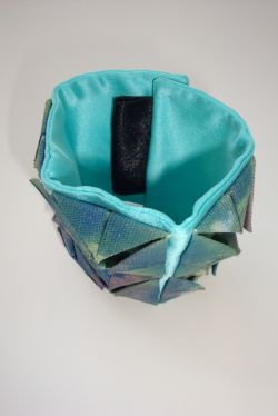 EM široka origami zapestnica (turkizna)